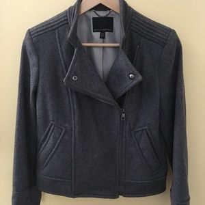 Banana Republic heather grey motor cycle jacket XS